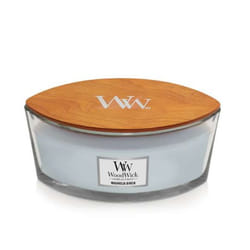 WoodWick Magnolia Birch bougie en cire Ellipse Bois de bouleau, Magnolia Bleu clair 1 pièce(s)