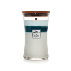 WoodWick Icy Woodland bougie en cire Autres Genévrier, Magnolia Bleu, Bleu clair, Blanc 1 pièce(s)