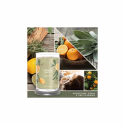 Yankee Candle Signature bougie en cire Cylindre Citron, Sage Vert 1 pièce(s)