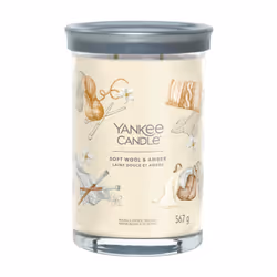 Yankee Candle Soft Wool &amp; Amber, Rond, Blanc, Héliotrope, Bois de santal, Ambre, Jasmin, Orange, Mandarine, Muguet, Vanil ...