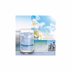 Yankee Candle Signature bougie en cire Cylindre Ambre, Jasmin, Bois de santal Bleu 1 pièce(s)
