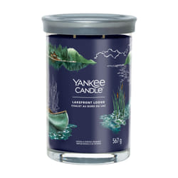 Yankee Candle Signature Lakefront Lodge Tumbler 567g bougie en cire Cylindre Bleu 1 pièce(s)
