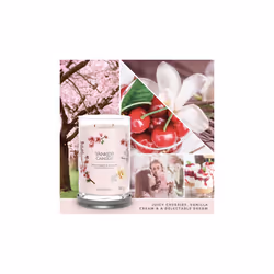 Yankee Candle Signature bougie en cire Cylindre Cerise, Vanille Rose 1 pièce(s)