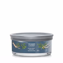 Yankee Candle Bayside Cedar, Rond, Bleu, Ambre, Pamplemousse, Mandarin, 28 h, 1 pièce(s)