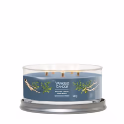 Yankee Candle Bayside Cedar bougie en cire Rond Ambre, Pamplemousse, Mandarin Bleu 1 pièce(s)