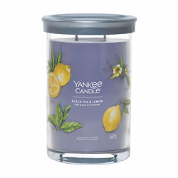 Yankee Candle Black Tea & Lemon, Cylindre, Gris, 1 pièce(s)