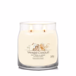 Yankee Candle Soft Wool & Amber bougie en cire Rond Ambre, Bois de cachemire, Héliotrope, Jasmin, Muguet, Musc, Orange, Bois de santal, Mandarine, Vanille Blanc 1 pièce(s)