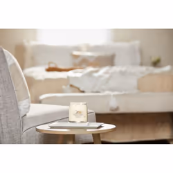 Yankee Candle Soft Wool & Amber bougie en cire Rond Ambre, Bois de cachemire, Héliotrope, Jasmin, Muguet, Musc, Orange, Bois de santal, Mandarine, Vanille Blanc 1 pièce(s)