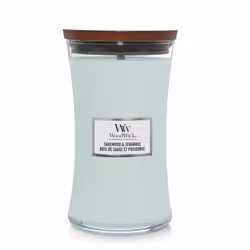 WoodWick Sagewood &amp; Seagrass Large Jar, Rond, Turquoise, 1 pièce(s)