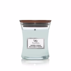 WoodWick Sagewood & Seagrass Mini Jar, Rond, Couleur aqua, 1 pièce(s)