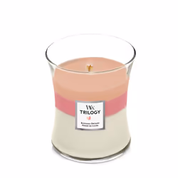 WoodWick Blooming Orchard Trilogy Medium Jar bougie en cire Rond Orange, Rose, Blanc 1 pièce(s)