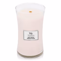 WoodWick Sheer Tuberose Large Jar bougie en cire Rond Rose 1 pièce(s)