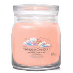Yankee Candle Watercolour Skies, Cylindre, Rose, Bois de cachemire, Jasmin, Musc, 50 h, 1 pièce(s)