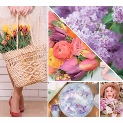 Yankee Candle Hand Tied Blooms bougie en cire Cylindre Lavande, Citron, Lilas, Orchidée Violet 1 pièce(s)