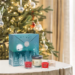 Yankee Candle Holiday Bright Lights Tumbler S 3 Filled Votive Set bougie en cire Cylindre Multicolore 4 pièce(s)