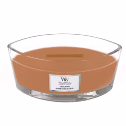WoodWick Santal Myrrh bougie en cire Ellipse Ambre, Citron, Bois Marron 1 pièce(s)