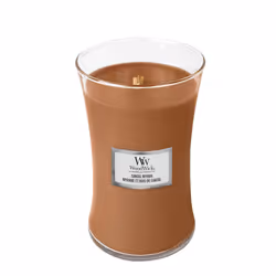 WoodWick Santal Myrrh bougie en cire Cylindre Ambre, Citron, Bois Marron 1 pièce(s)