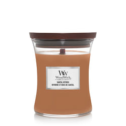 WoodWick Santal Myrhh bougie en cire Cylindre Ambre, Citron, Bois Marron 1 pièce(s)