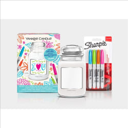 Yankee Candle 10.17578.067E bougie en cire Cylindre Transparent, Blanc 1 pièce(s)