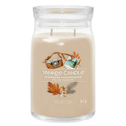 Yankee Candle Afternoon scrapbooking bougie en cire Rond Ambre, Pomme, Bergamote, CEDAR, Eucalyptus, Gingembre, Cuir, Citron, Musc, Muscade, Patchouli Beige 1 pièce(s)
