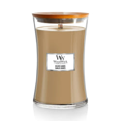 WoodWick Gilded Sands bougie en cire Cylindre Ambre, Fig wood, Bois Beige 1 pièce(s)