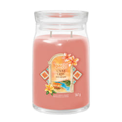 Yankee Candle Capri Glow bougie en cire Rond Orange, Transparent 1 pièce