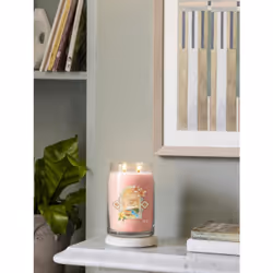Yankee Candle Capri Glow bougie en cire Rond Orange, Transparent 1 pièce