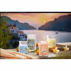 Yankee Candle Azure Sky bougie en cire Rond Bleu, Transparent 1 pièce(s) - Vue supplémentaire 4