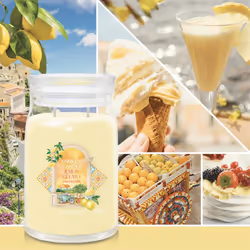 Yankee Candle Lemon Gelato bougie en cire Rond Citron Transparent, Jaune 1 pièce