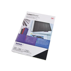 GBC Plats de couverture LinenWeave 250 g/m² noir (100)