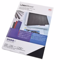 GBC Plats de couverture LinenWeave 250 g/m² noir (100) - Vue supplémentaire 5