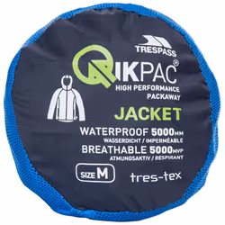 Veste imperméable à capuche zippé Trespass Qikpac X