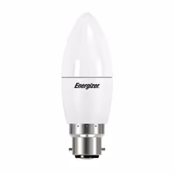 Ampoule LED flamme B22, 470 Lumens, 5.2W/40W, 2700 k ENERGIZER ref: ES8699 B22 = Culot à baïonnette ou de type Swan. Blanc ch ...