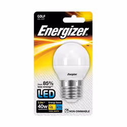 Ampoules Energizer. Ampoule LED sphérique E27, 470 lumens, 5.2W/40W référence ES15098. - Pour Électricité , Eclairage , Ampou ...