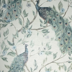 Papier peint - ARTHOUSE - Keeka Bleu - 1005 m x 53 cm - Motif paon - Lavable
