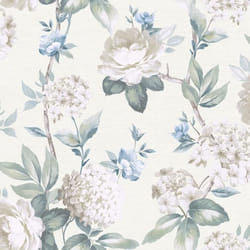 Papier peint floral Keeka Bleu-Crème Arthouse 923802