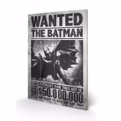 Pyramid International LW11085P, Bandes dessinées, Batman Arkham, Wanted, Rectangle, Noir, Gris, Bois