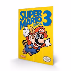 Pyramid International Super Mario Bros. 3, Bande dessinée, Super Mario Bros. 3, Multicolore, Bois, 40 x 59 cm