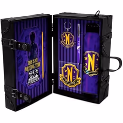 Coffret cadeau - PYRAMID INTERNATIONAL - Mercredi Ravens - Porte-clés - Stylo - Bouteille isotherme