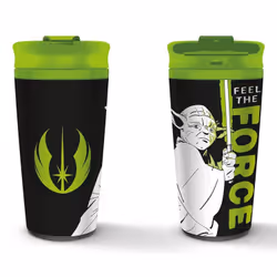 Pyramid International Star Wars (Yoda - Feel The Force), Unique, 0,45 L, Noir, Vert, Blanc, Mug, Universel, Chine