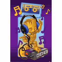 Poster - PYRAMID INTERNATIONAL - GROOT CASSETTE - 61 x 91.5 cm - Décoration murale - Thème Cinéma