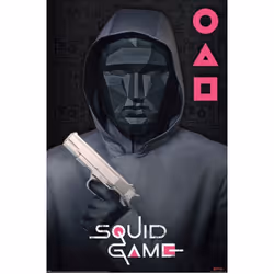 Pyramid - Poster le jeu de l'homme au masque de calmar