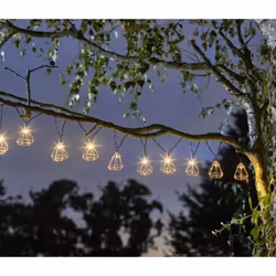 Guirlande solaire - SMART SOLAR - Geo - 10 lanternes - LED blanc chaud - Autonome et décorative