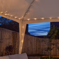 Guirlande solaire - SMART SOLAR - Tonnelle Gazebo - 144 LEDs - Blanc chaud - 2 modes déclairage