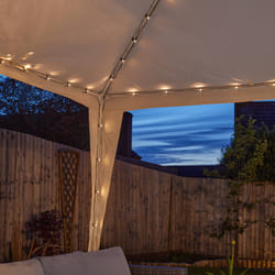 Guirlande solaire - SMART SOLAR - Tonnelle Gazebo - 144 LEDs - Blanc chaud - 2 modes déclairage