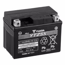 Yuasa YTZ5S, Mat de verre absorbé, 3,7 Ah, 12 V, 65 A, Moto, Sans entretien