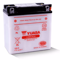 Yuasa YB9-B, Sealed Lead Acid (VRLA), 9 Ah, 12 V, Moto, Peu de maintenance, 9 Ah