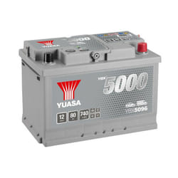 Yuasa - Batterie Silver YBX5096 12v 80ah 740A Hautes performances L3D