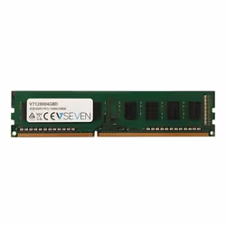 V7 4GB DDR3 PC3-12800 - 1600mhz DIMM Desktop Module de mémoire - V7128004GBD, 4 Go, 1 x 4 Go, DDR3, 1600 MHz, 240-pin DIMM, V ...