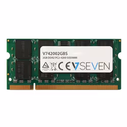 V7 2GB DDR2 PC2-4200 533Mhz SO DIMM Notebook Module de mémoire - V742002GBS, 2 Go, 1 x 2 Go, DDR2, 533 MHz, 200-pin SO-DIMM, ...